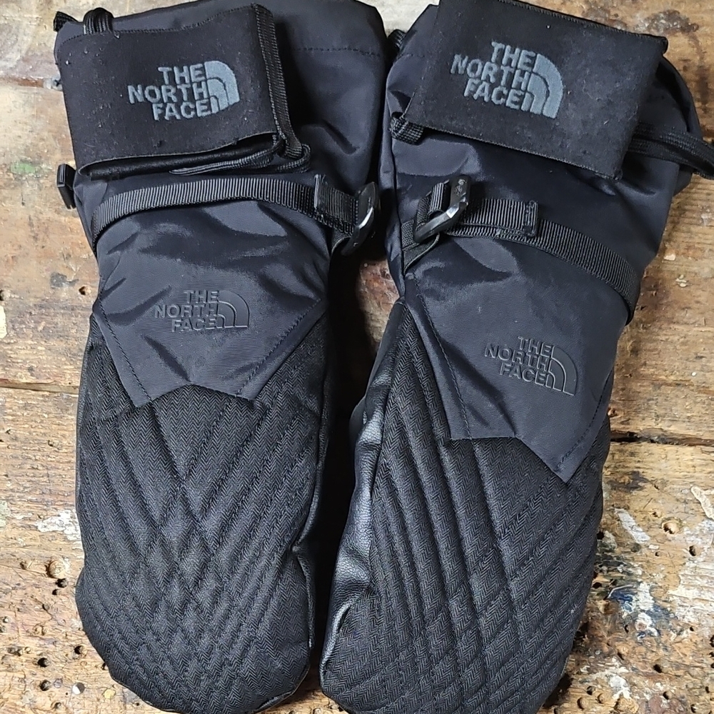 The North Face Black Quilted Winter Mittens